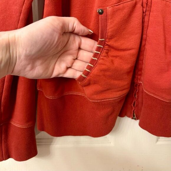 Lole Deep Red Pocket Stitching Full Zip Up Sweatshirt Jacket Women's XL - Picture 4 of 10